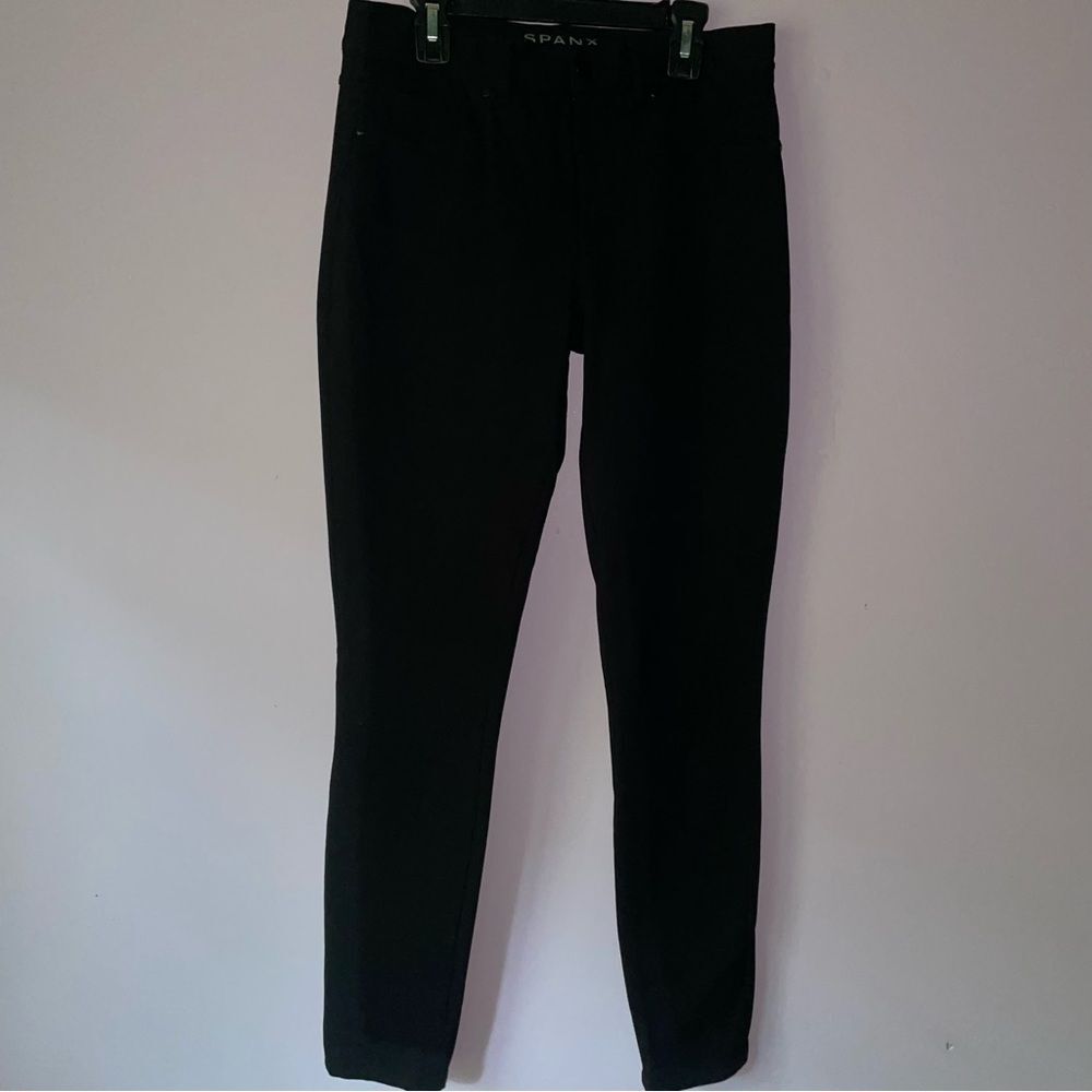 Spanx Size 27 The Slim-X Ponte Super Skinny Black Pants Office Career Minimalist